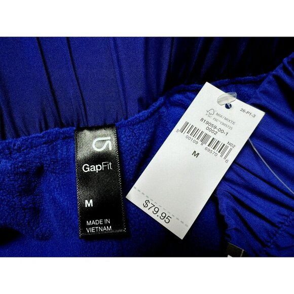 Gap Fit Womens Snap-Hem Fleece-Lined Blue Sweatpants Sz M Soft Comfortable NEW - Picture 7 of 10